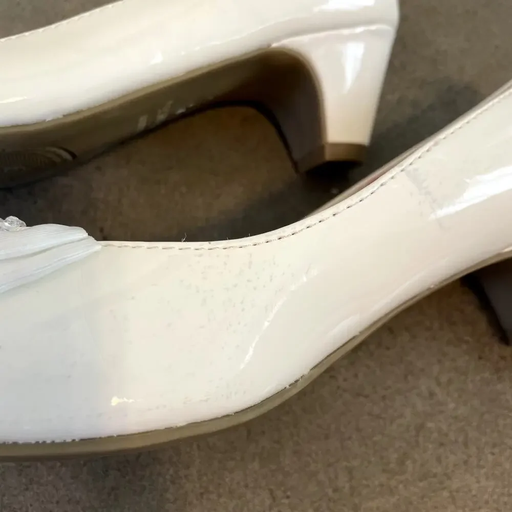 George White Formal Dress Shoes wedding Church shoes Youth Girls 3 NEW